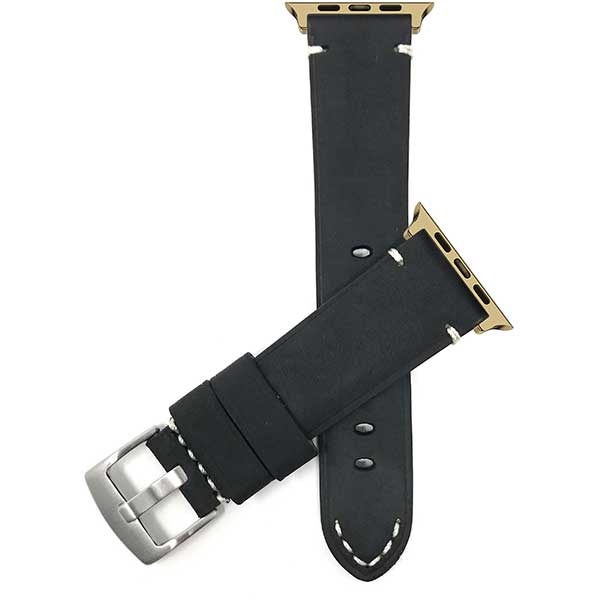 Bandini Mens Vintage Distressed Leather Watch Band for Apple Watch