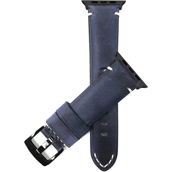 Bandini Mens Vintage Distressed Leather Watch Band for Apple Watch