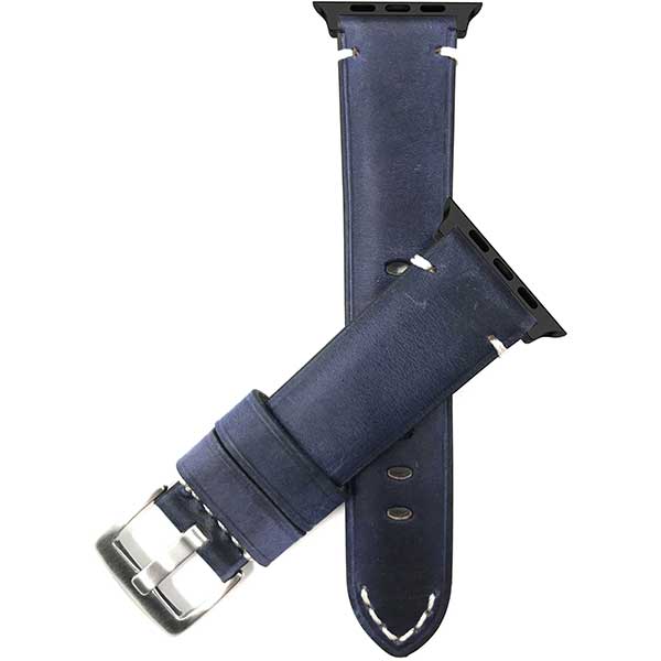 Bandini Mens Vintage Distressed Leather Watch Band for Apple Watch