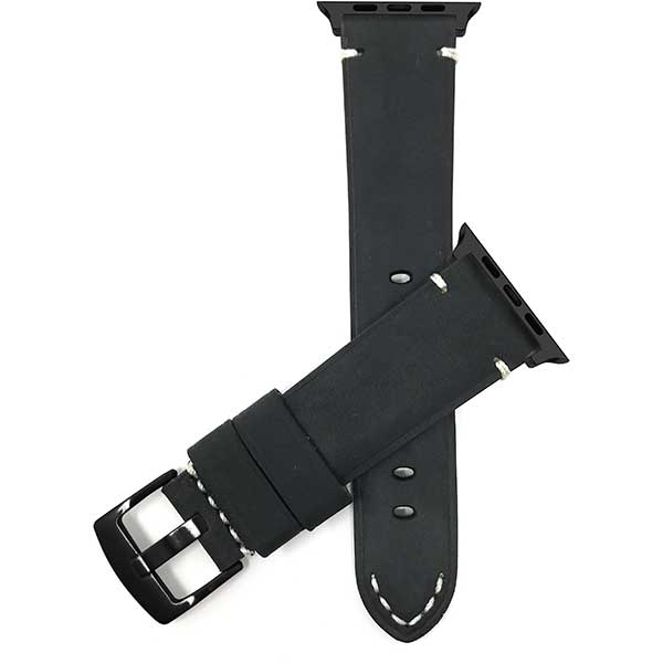 Bandini Mens Vintage Distressed Leather Watch Band for Apple Watch