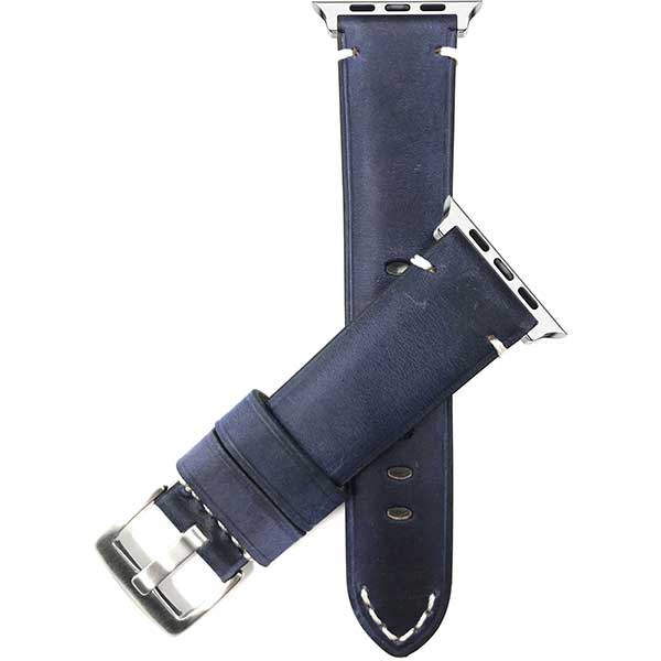 Bandini Mens Vintage Distressed Leather Watch Band for Apple Watch