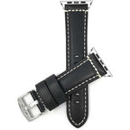 Bandini Double Stitch Padded Mens Leather Watch Band for Apple Watch
