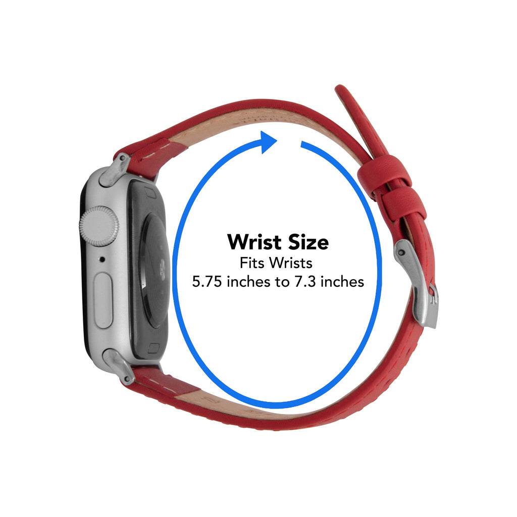 Bandini Classic Thin Leather Watch Band for Apple Watch