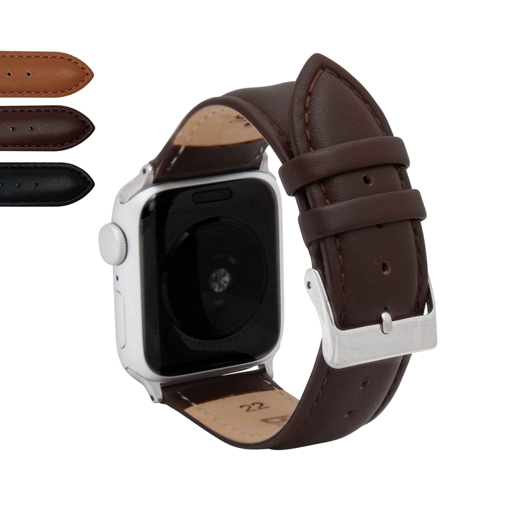 Bandini Leather Classic Watch Band for Apple Watch - Semi-Padded