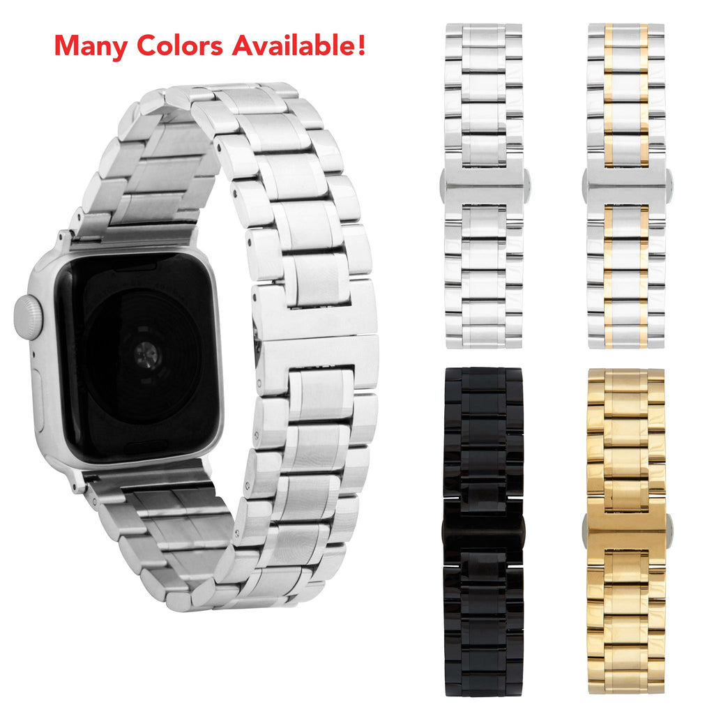 Bandini Stainless Steel Watch Band for Apple Watch, Butterfly Clasp