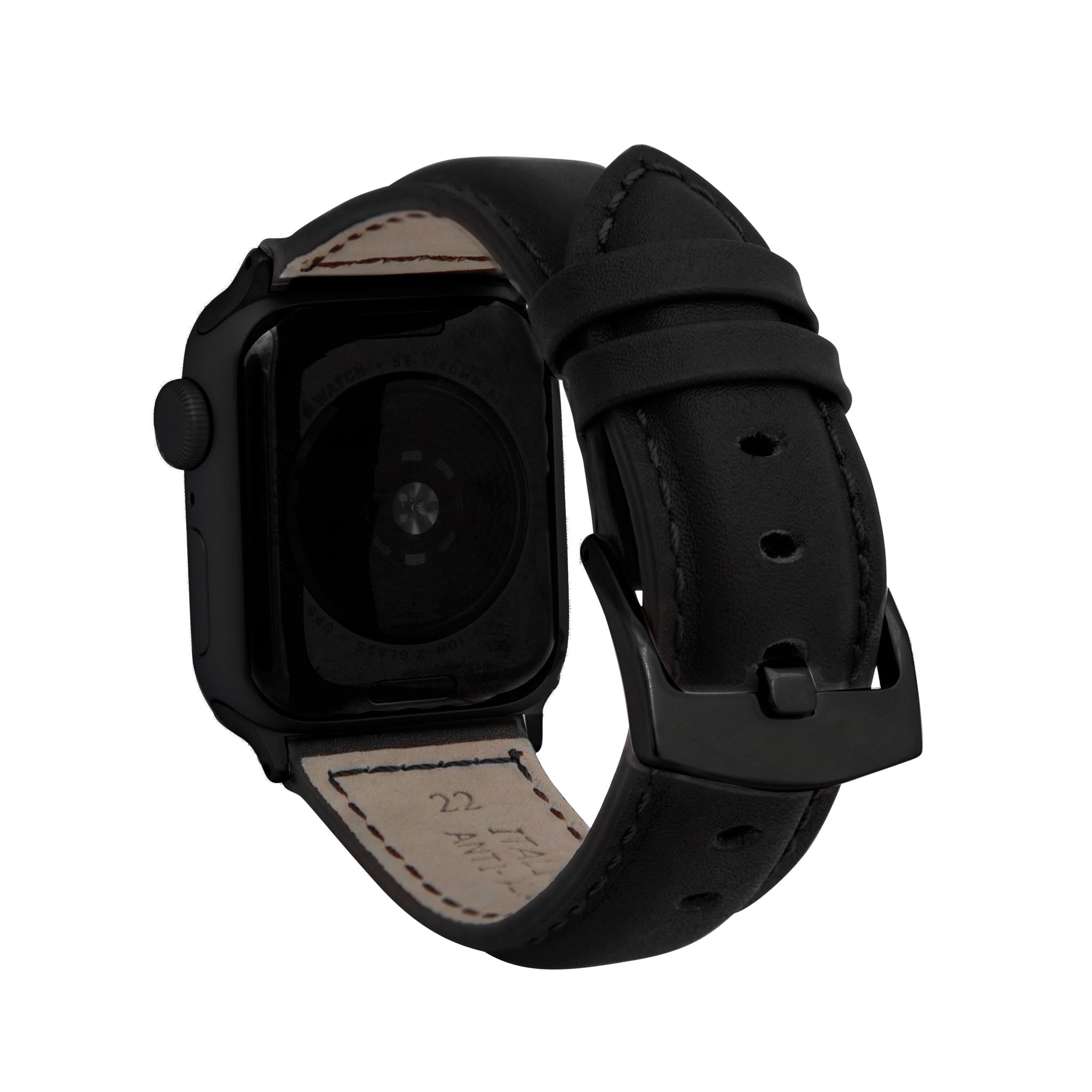 Bandini Mens Classic Padded Leather Watch Band for Apple Watch