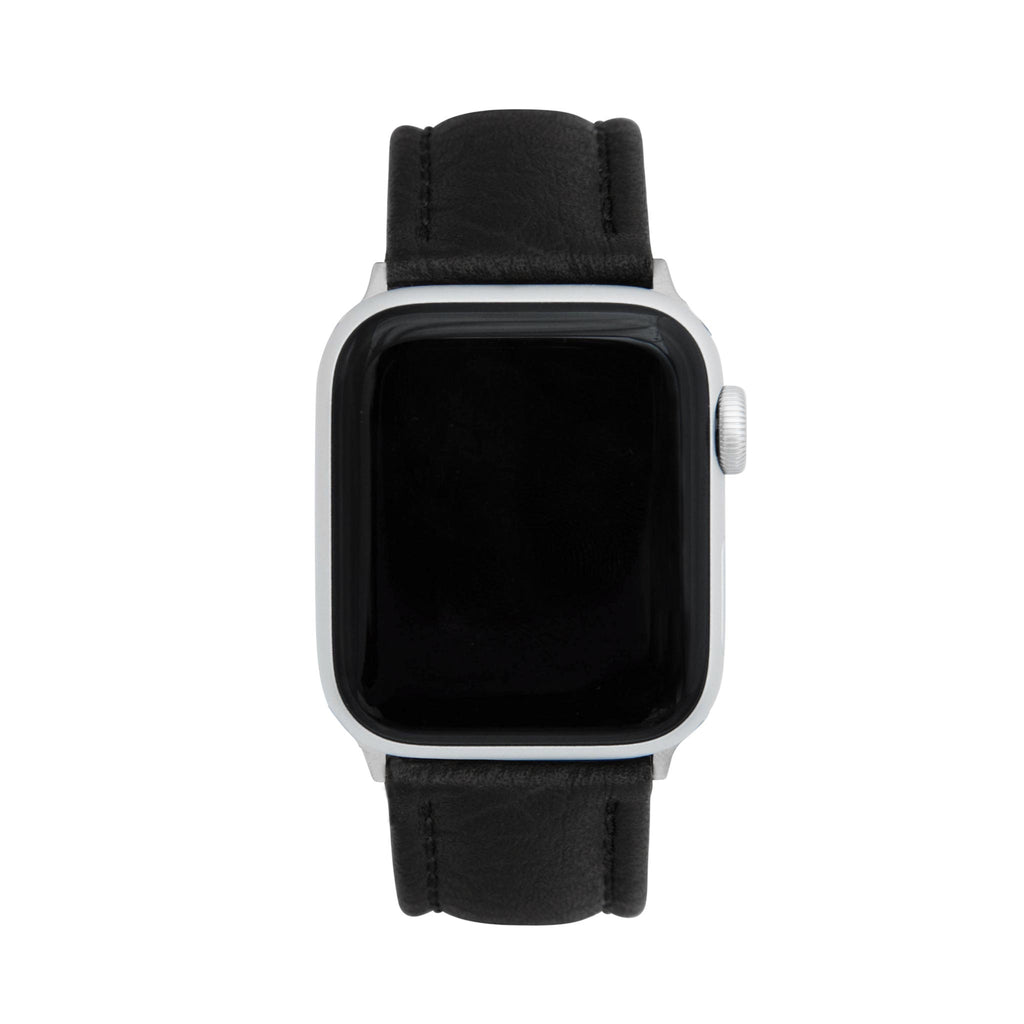 Bandini Mens Classic Padded Leather Watch Band for Apple Watch - Buffalo Pattern