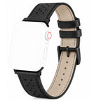 Bandini Leather Rally Racing Watch Band for Apple Watch - Black Buckle