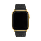 Bandini Leather Rally Racing Watch Band for Apple Watch - Gold Buckle