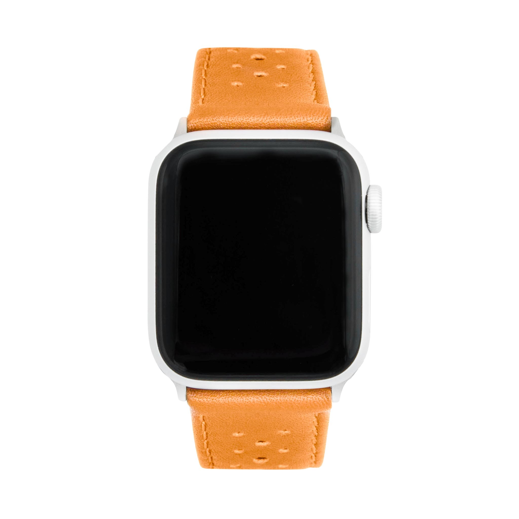 Bandini Leather Rally Racing Watch Band for Apple Watch - Silver Buckle