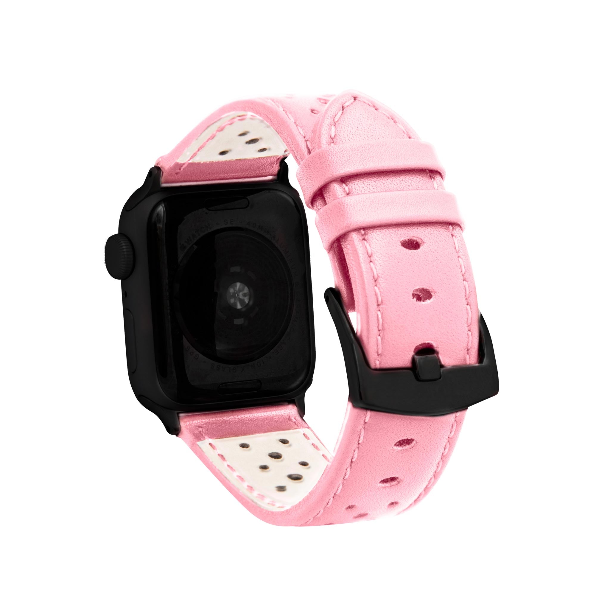 Bandini Leather Rally Racing Watch Band for Apple Watch - Black Buckle