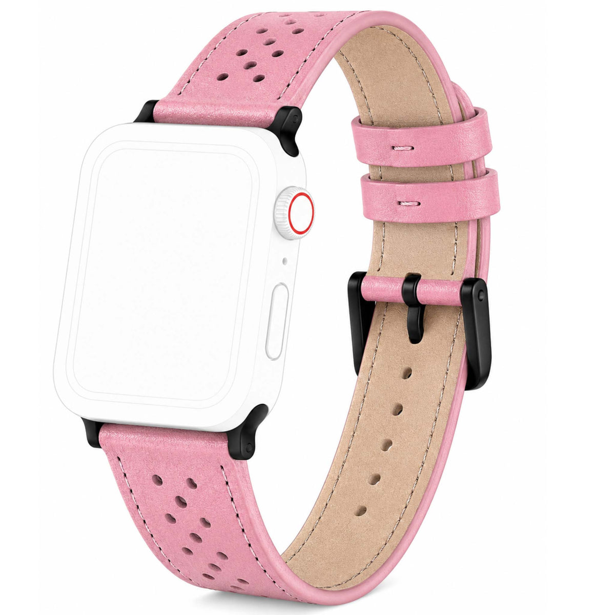 Bandini Leather Rally Racing Watch Band for Apple Watch - Black Buckle