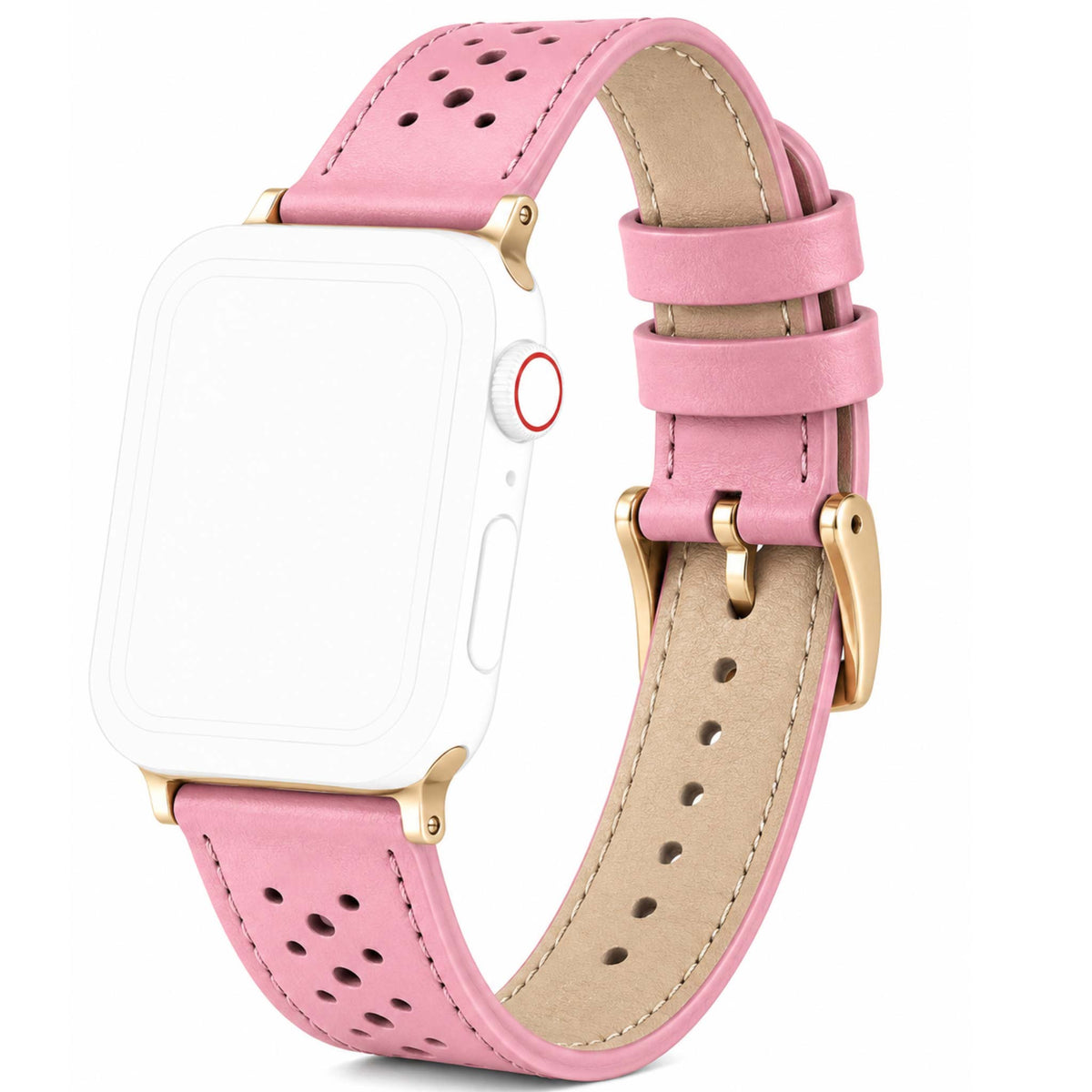 Bandini Leather Rally Racing Watch Band for Apple Watch - Gold Buckle