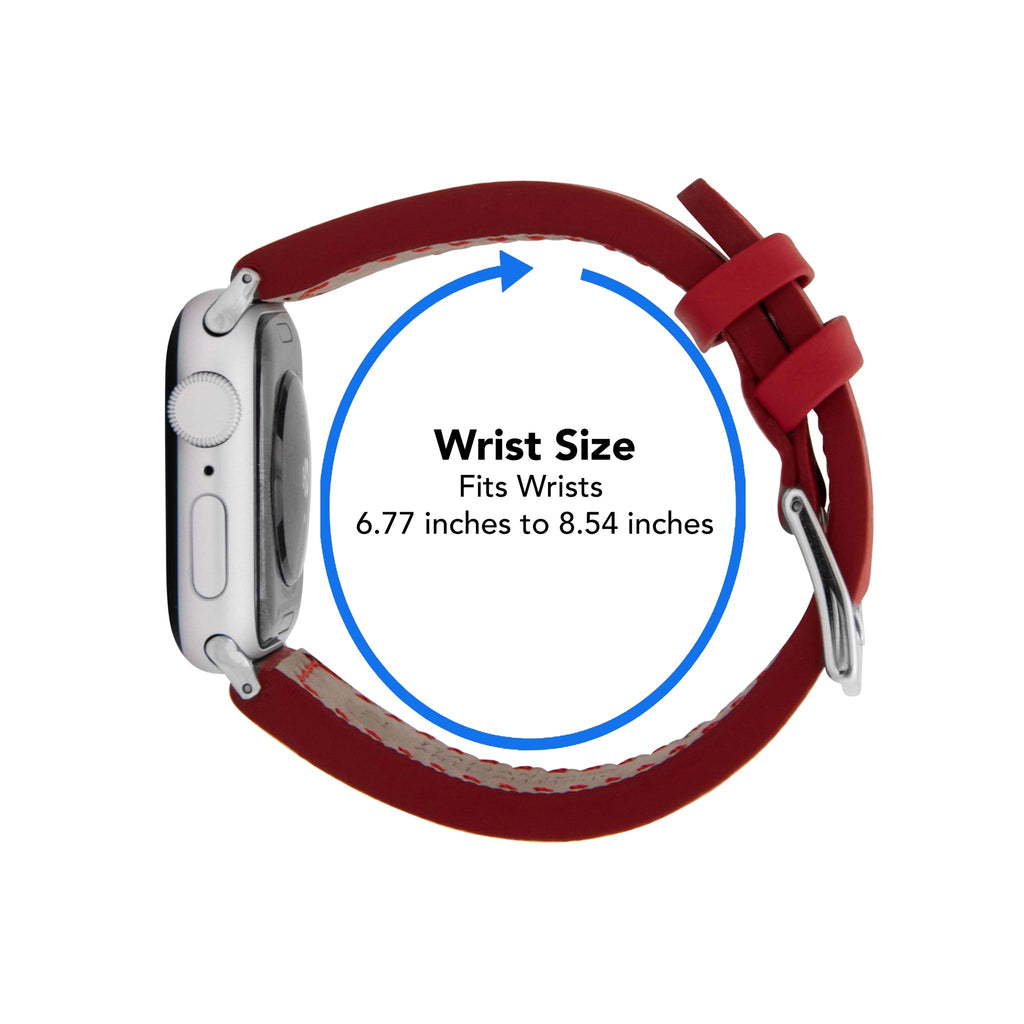 Bandini Leather Aviator Watch Band for Apple Watch - White Stitch