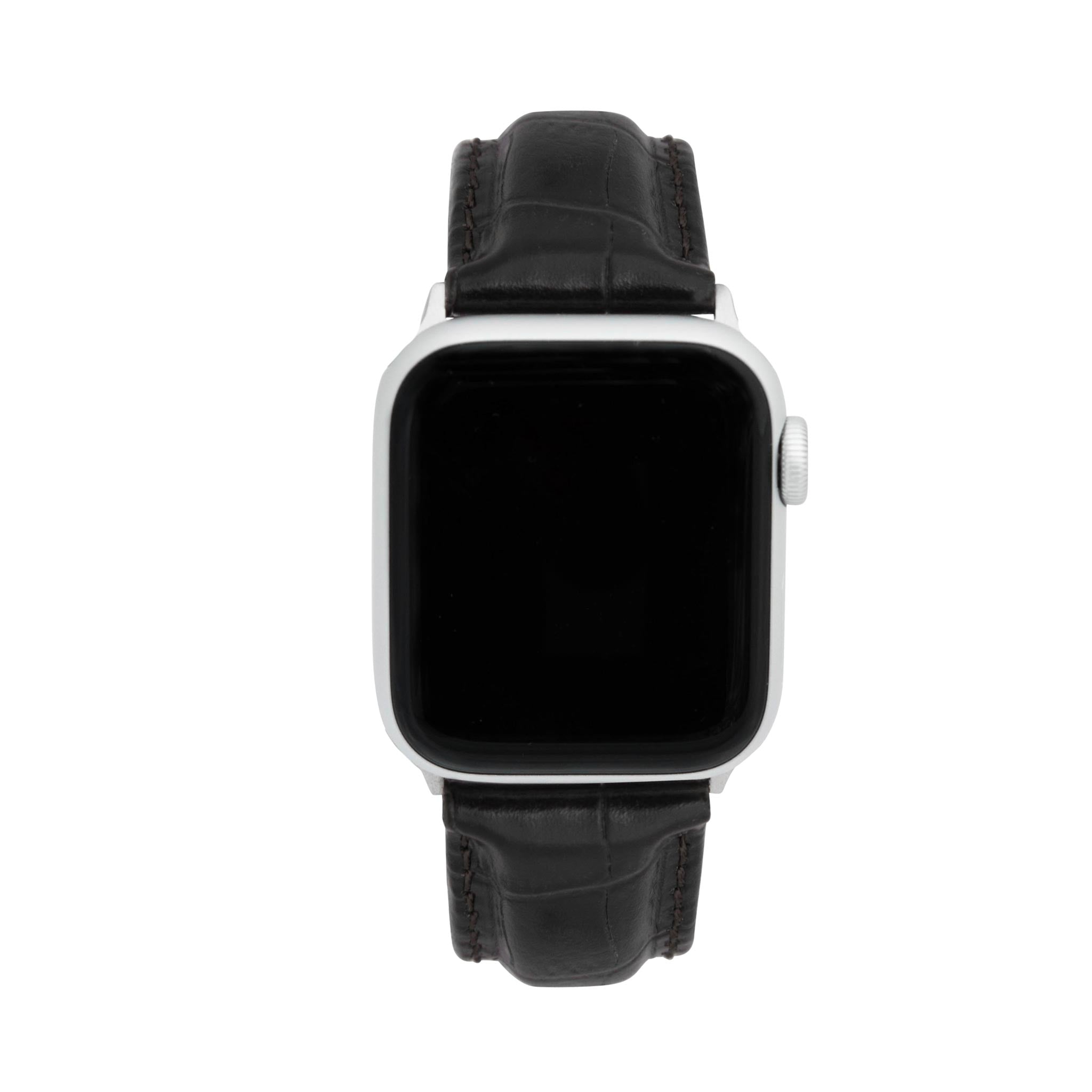 Bandini Mens Leather Watch Band for Apple Watch - Alligator Pattern