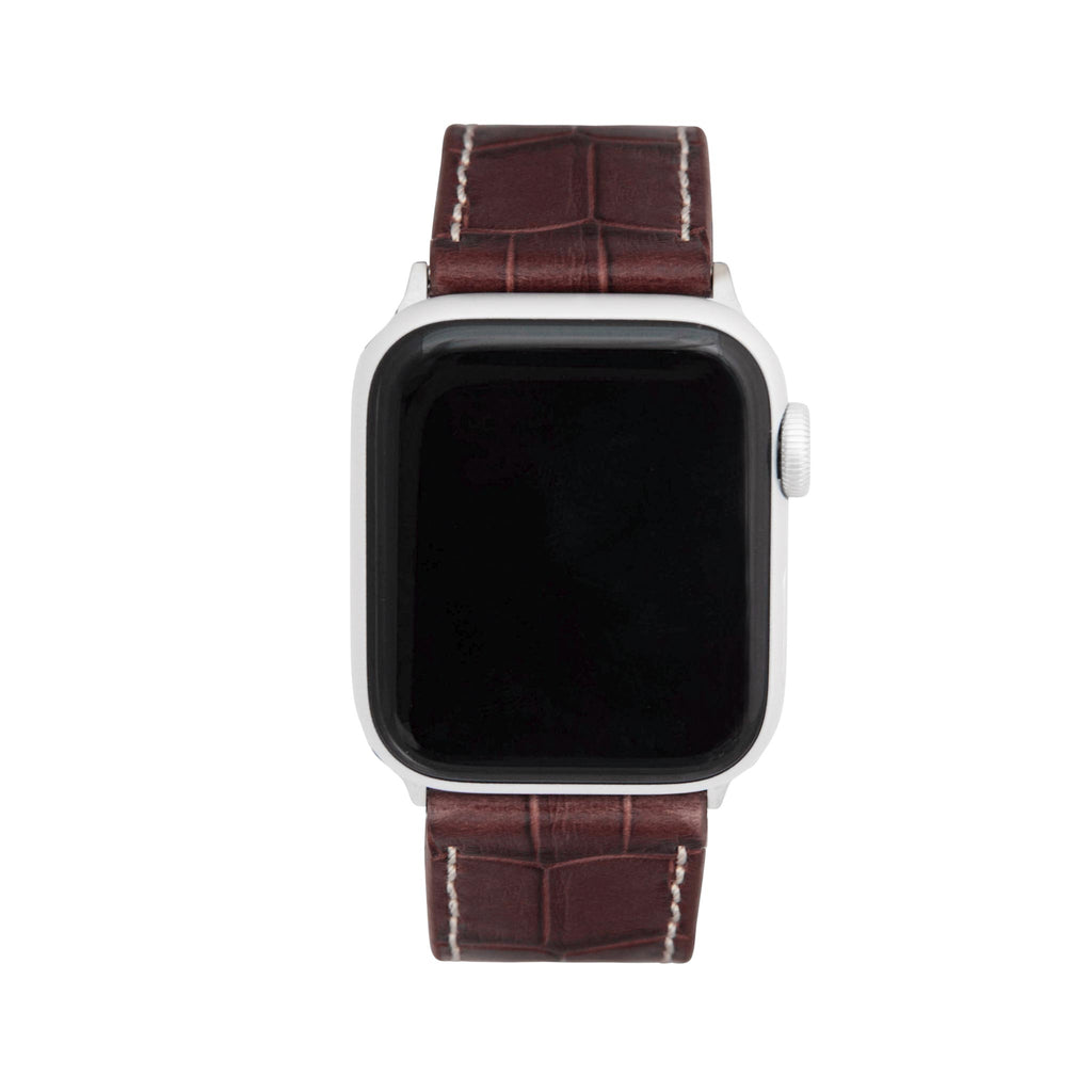 Bandini Leather Alligator Pattern Watch Band for Apple Watch Ð Square Tip