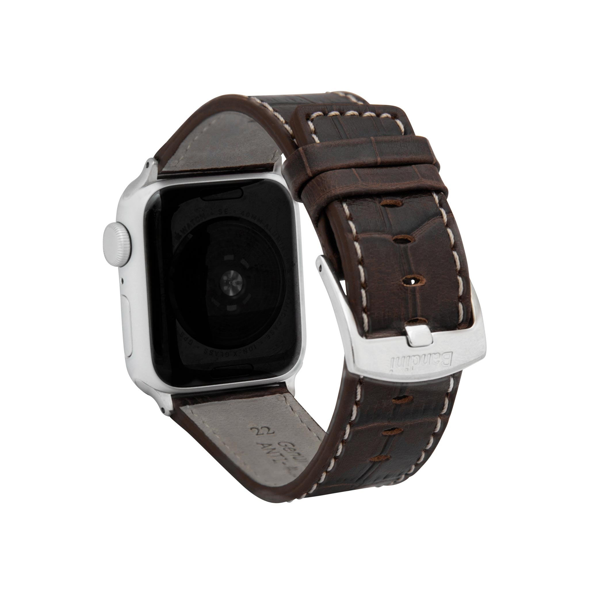 Bandini Leather Alligator Pattern Watch Band for Apple Watch Ð Square Tip