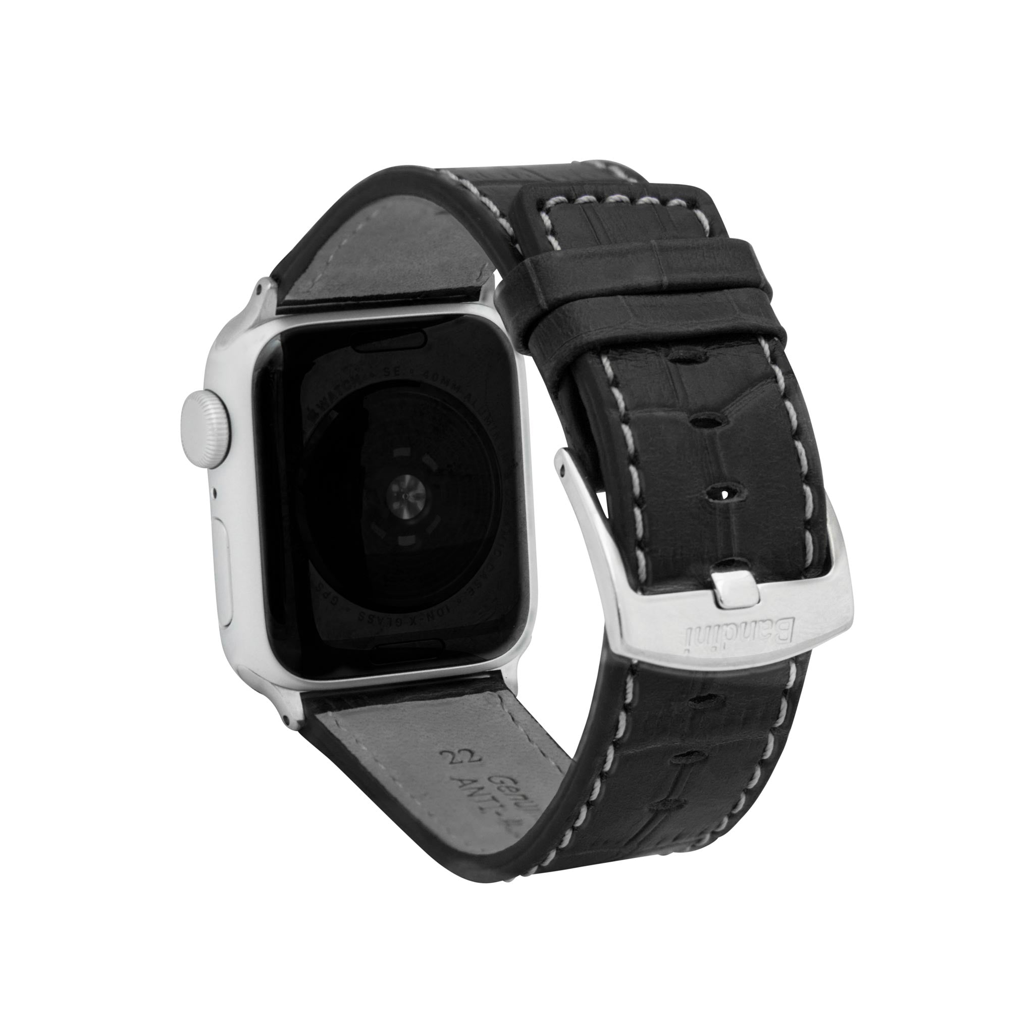 Bandini Leather Alligator Pattern Watch Band for Apple Watch Ð Square Tip