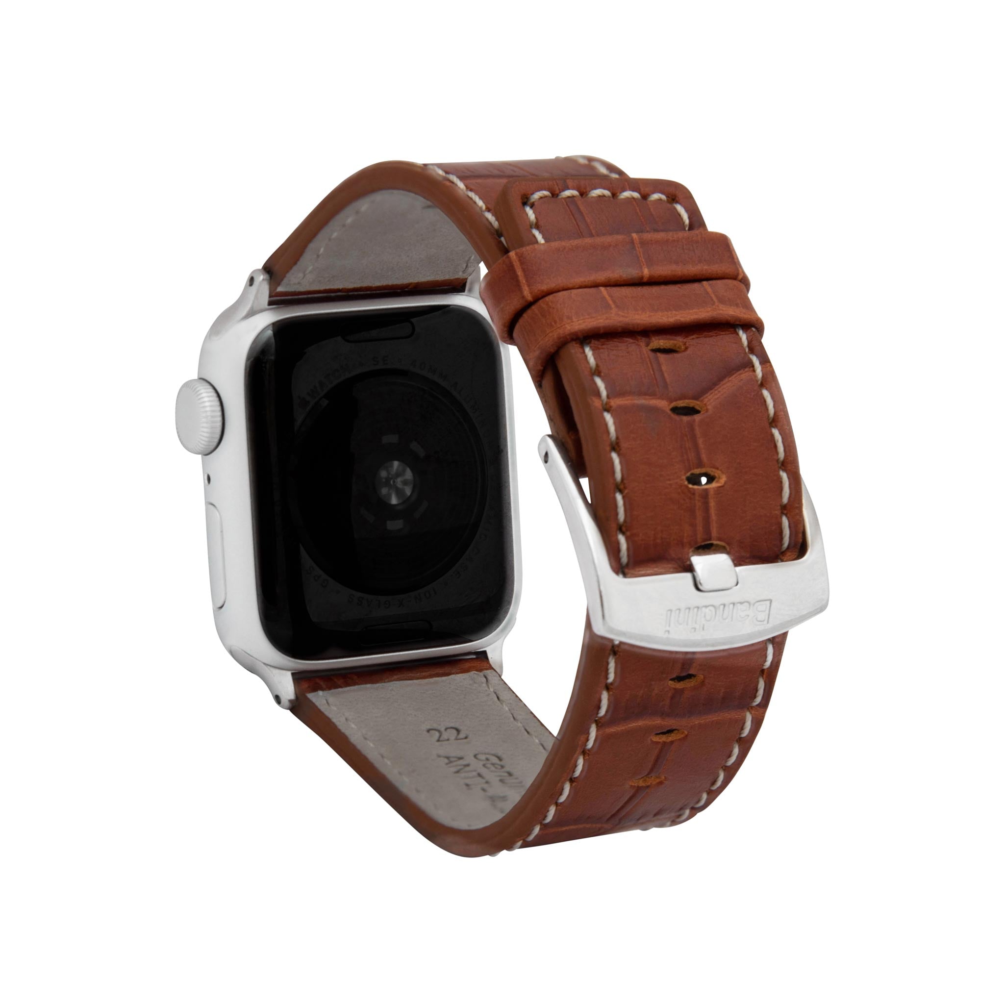 Bandini Leather Alligator Pattern Watch Band for Apple Watch Ð Square Tip