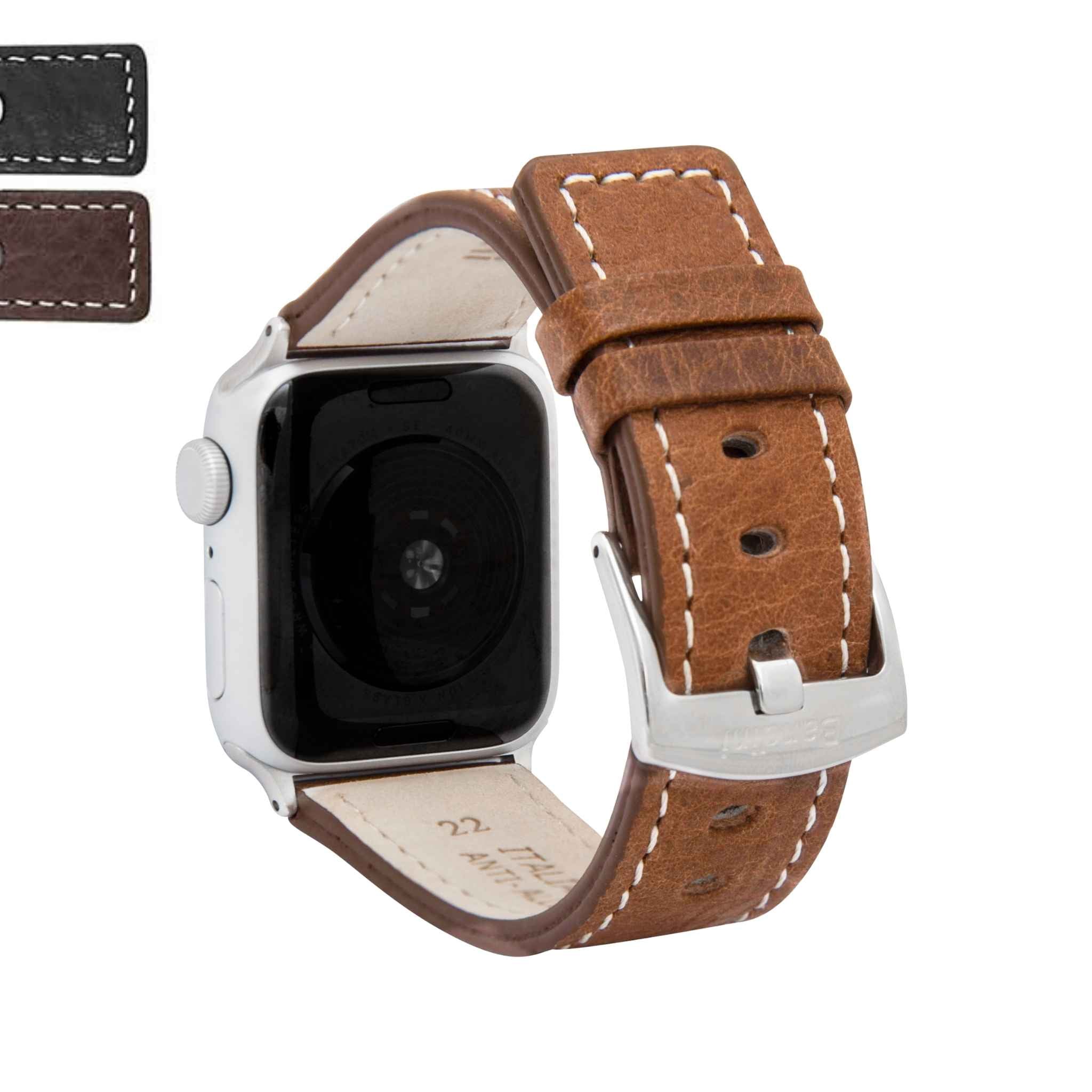 Bandini Leather Watch Band for Apple Watch - Square Tip