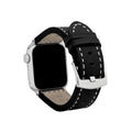 Bandini Leather Aviator Watch Band for Apple Watch - White Stitch