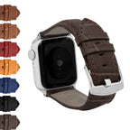 Bandini Mens Classic Leather Watch Band for Apple Watch - Alligator Pattern