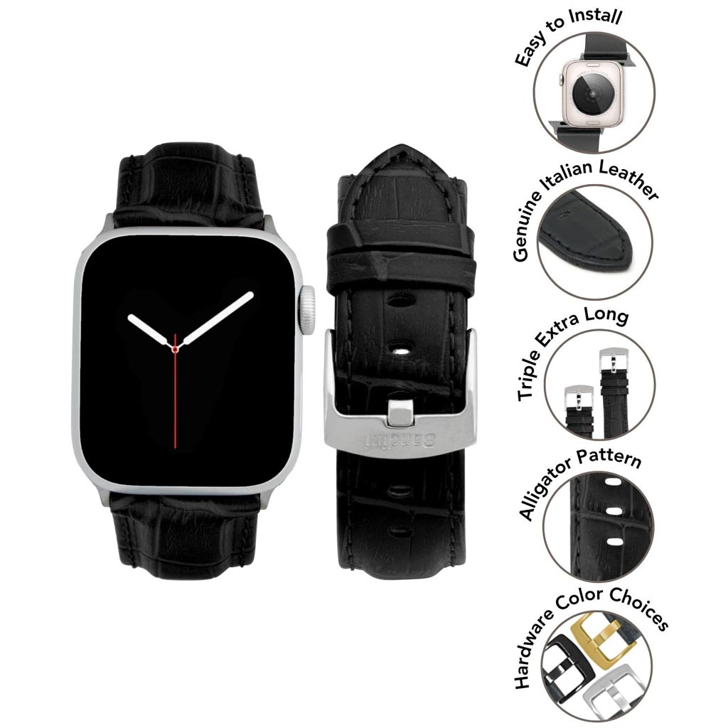 Bandini Triple Extra Long XXXL Leather Watch Band for Apple Watch