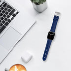 Bandini Mens Classic Leather Watch Band for Apple Watch - Alligator Pattern