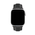 Bandini Mens Classic Leather Watch Band for Apple Watch - Alligator Pattern