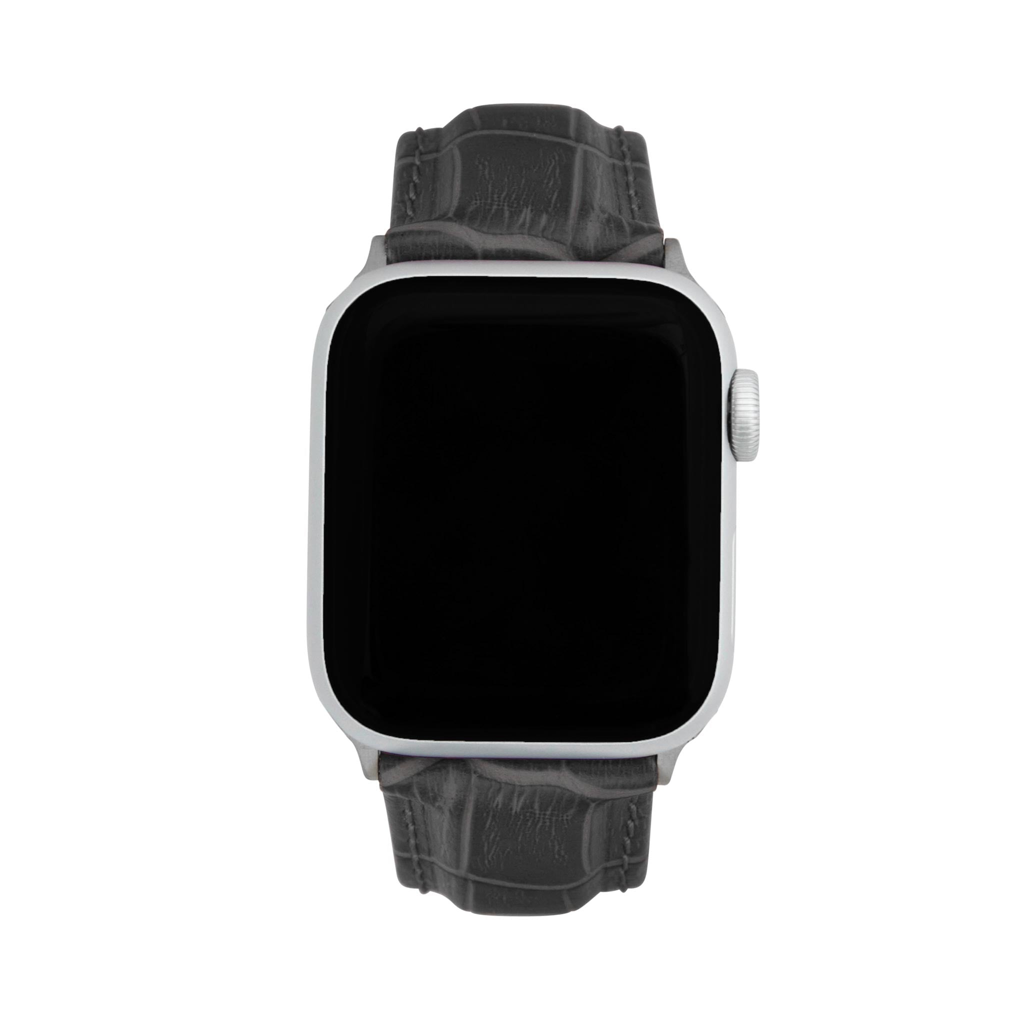 Bandini Mens Classic Leather Watch Band for Apple Watch - Alligator Pattern