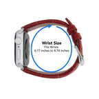 Bandini Mens Classic Leather Watch Band for Apple Watch - Alligator Pattern