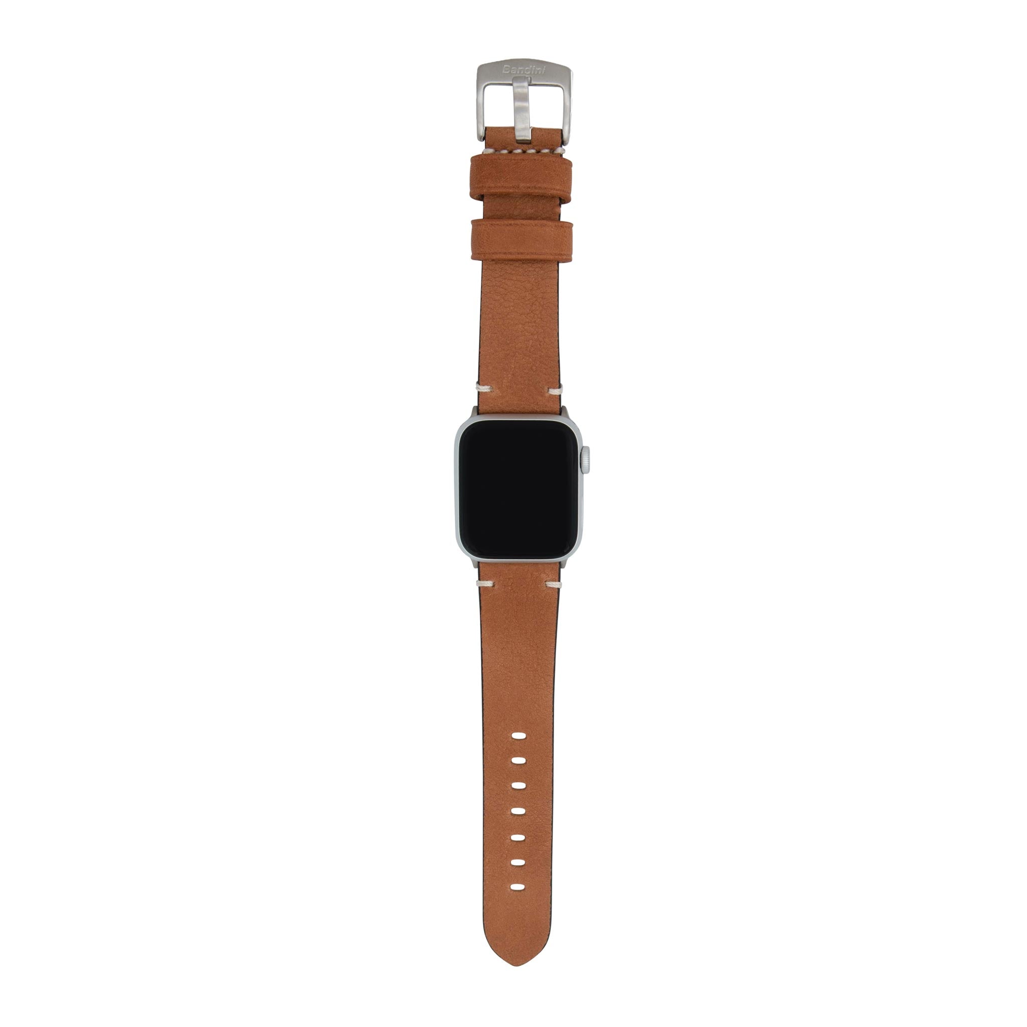 Bandini Mens Distressed Leather Watch Band for Apple Watch
