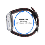 Bandini Mens Leather Carbon Fiber Watch Band for Apple Watch