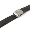 Bandini Padded Leather Watch Band with Deployment Clasp for Apple Watch