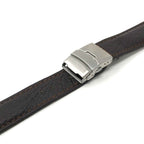 Bandini Padded Leather Watch Band with Deployment Clasp for Apple Watch