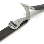 Bandini Padded Leather Watch Band with Deployment Clasp for Apple Watch