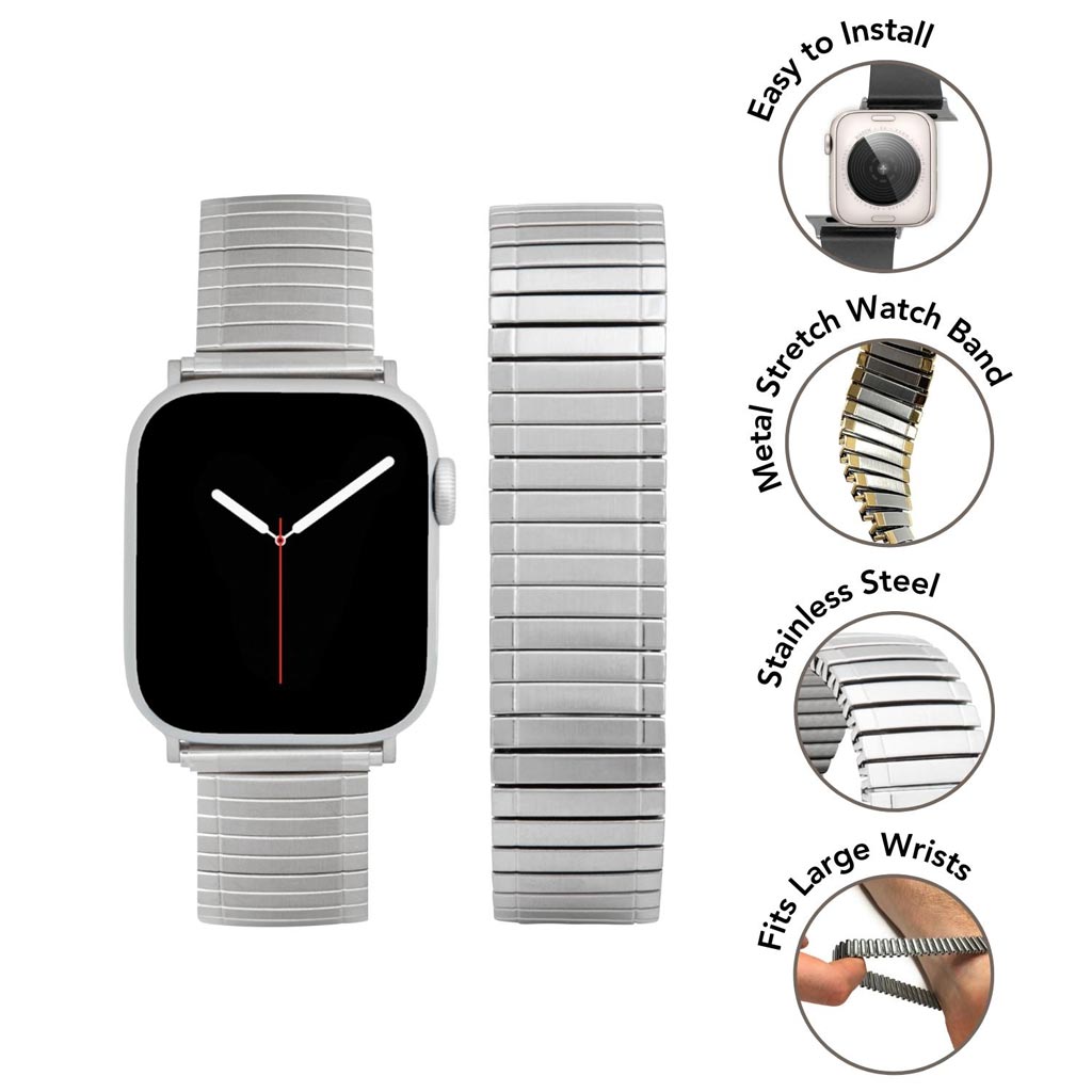 Bandini Stainless Steel Stretch Watch Band for Apple Watch - Expansion