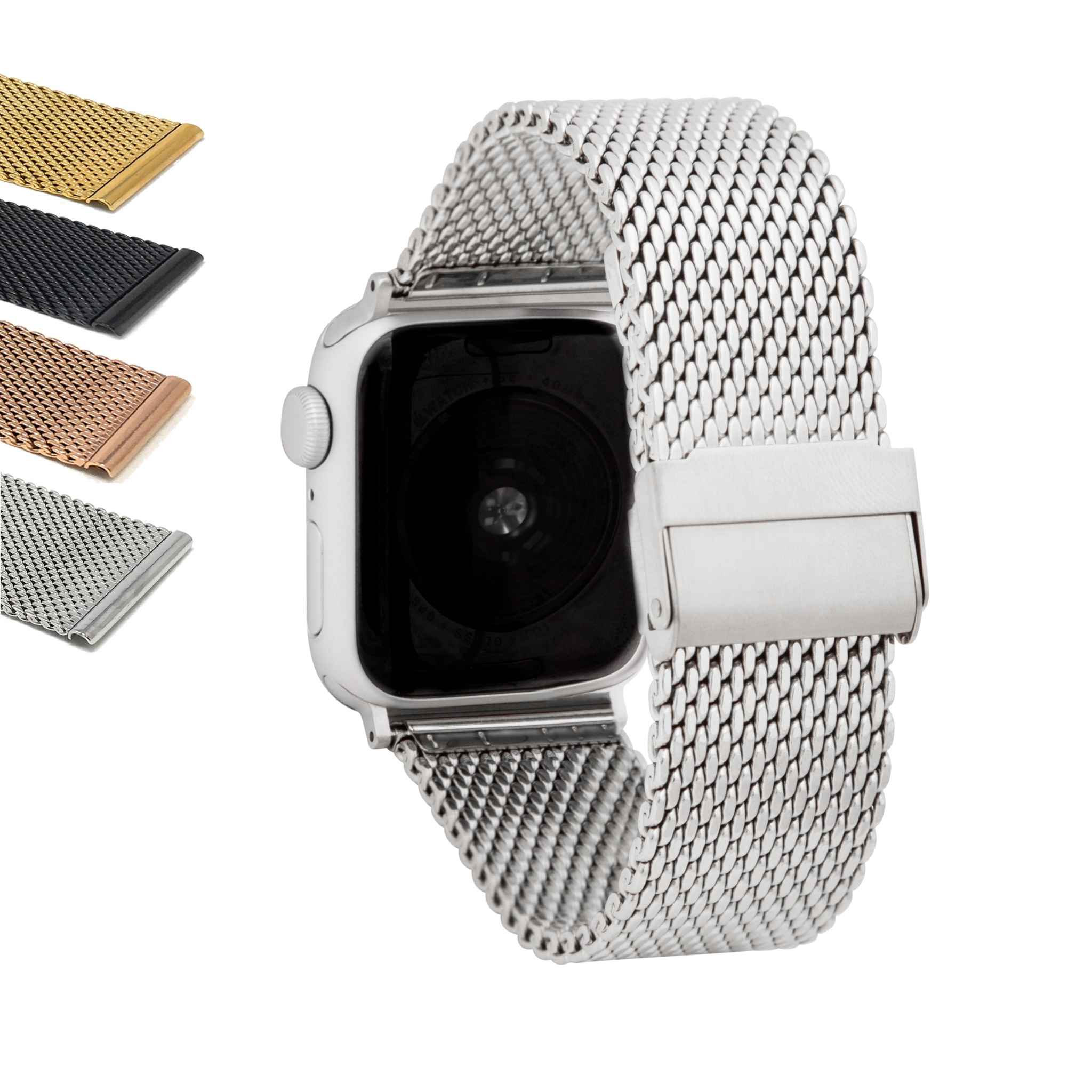 Bandini Thick Stainless Steel Mesh Watch Band for Apple Watch