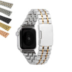 Bandini Stainless Steel Metal Watch Band for Apple Watch - Deployment Clasp