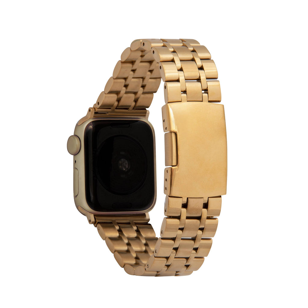 Bandini Stainless Steel Metal Watch Band for Apple Watch - Deployment Clasp