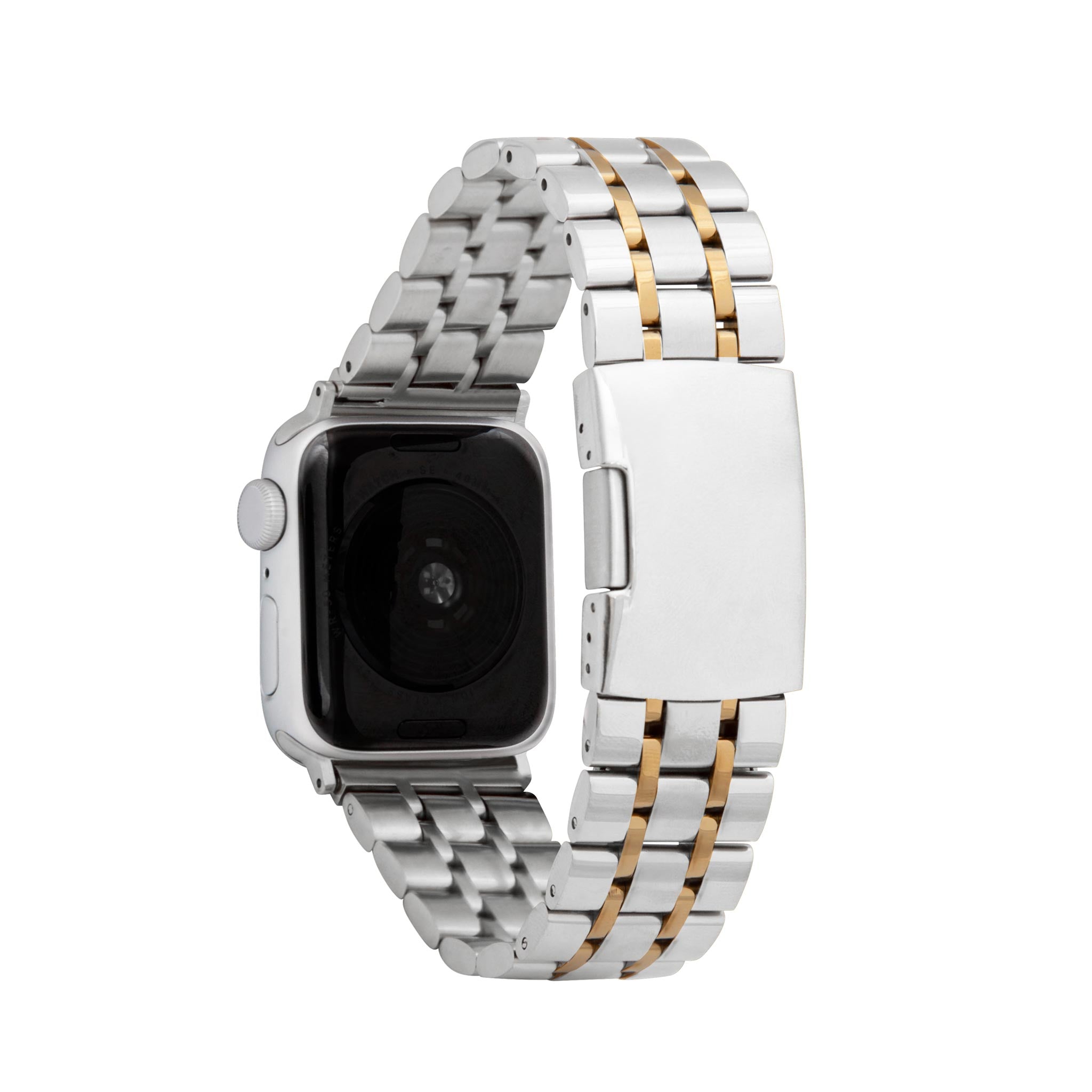 Bandini Stainless Steel Metal Watch Band for Apple Watch - Deployment Clasp