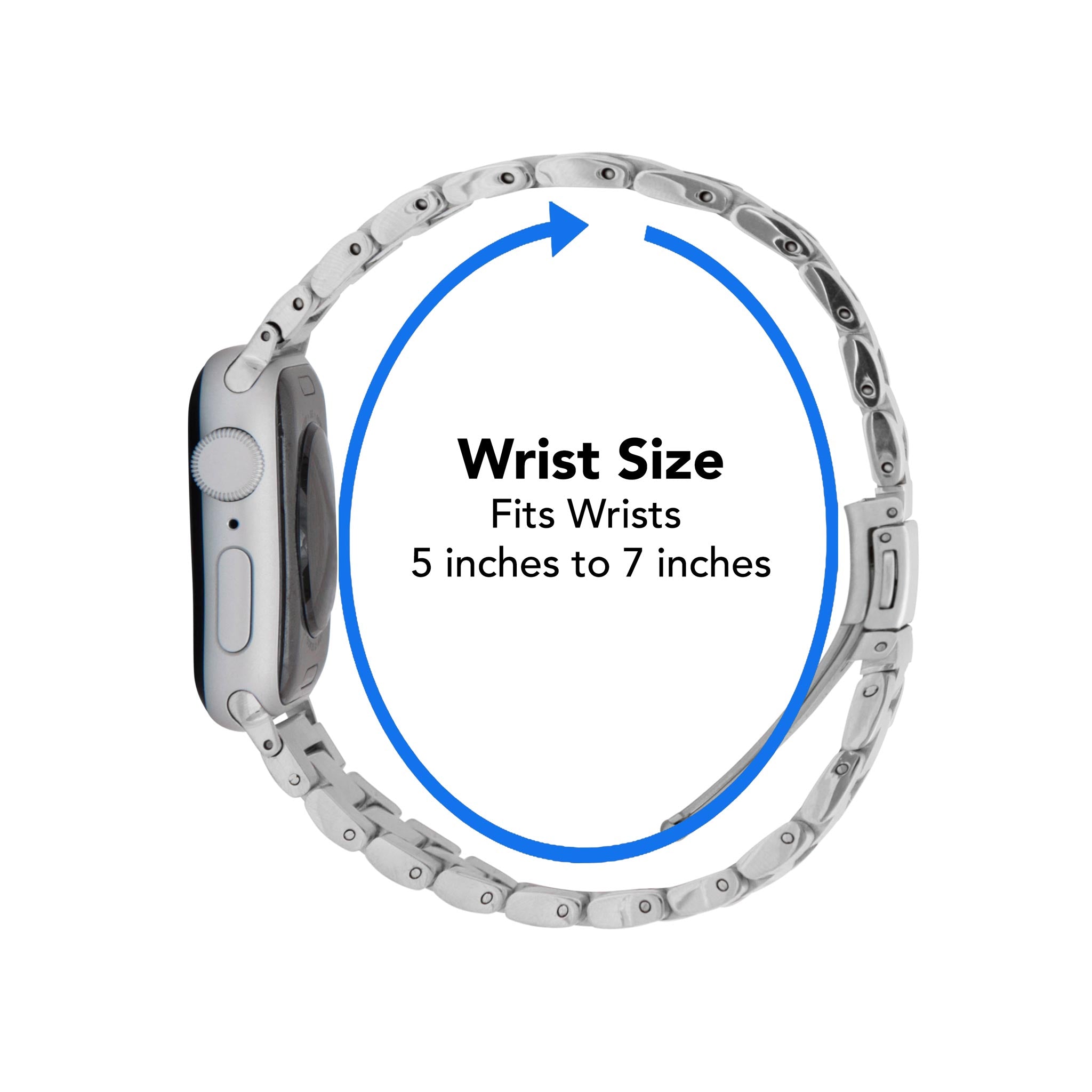 Bandini Stainless Steel Metal Watch Band for Apple Watch - Butterfly Clasp