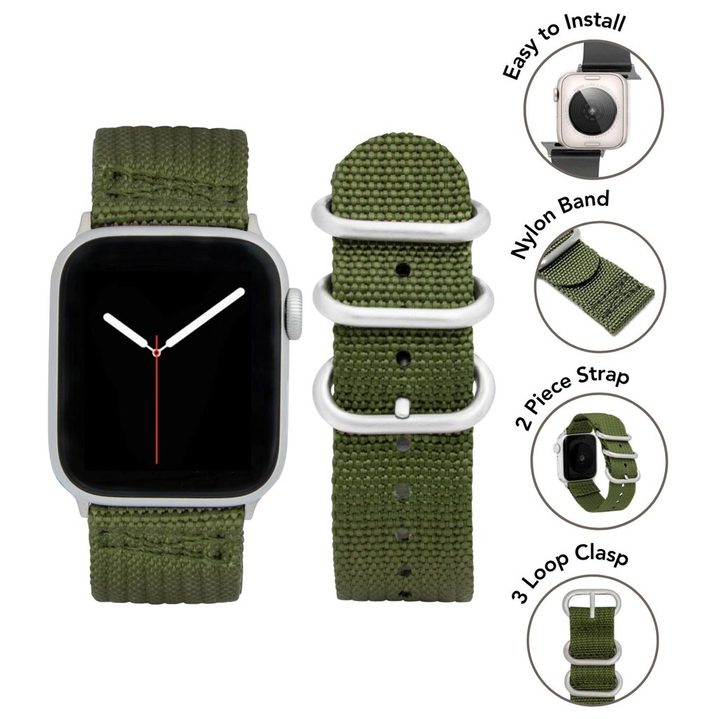 Bandini Nylon Military Watch Band for Apple Watch