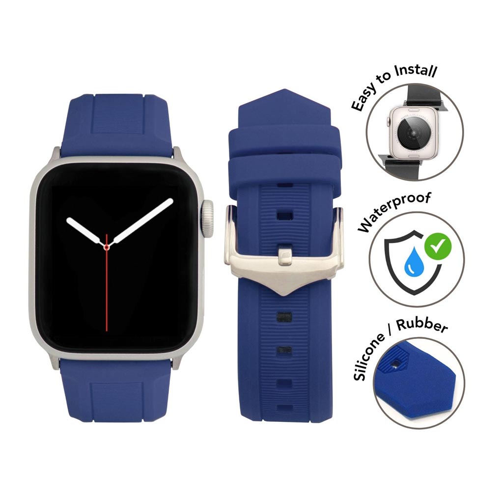 Bandini Ribbed Silicone Watch Band for Apple Watch