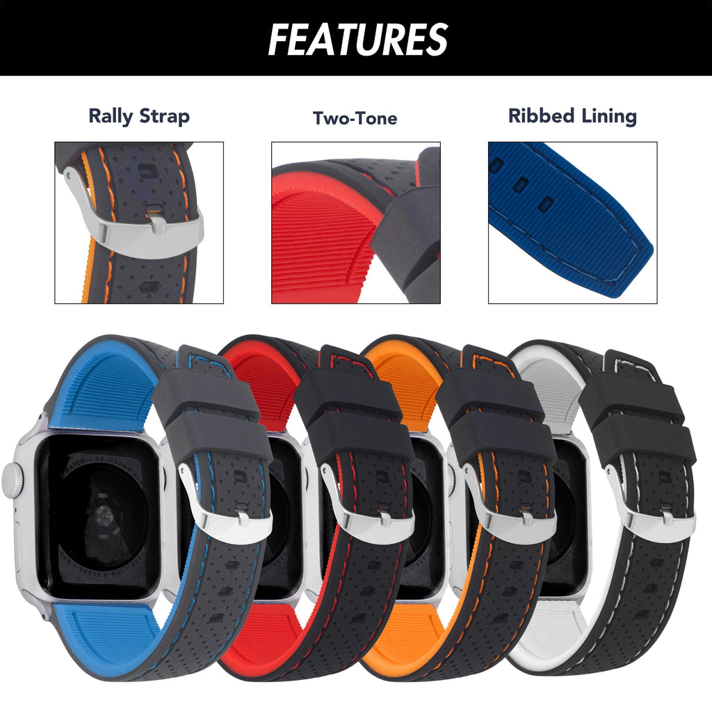 Bandini Silicone Racing Rally Watch Band for Apple Watch