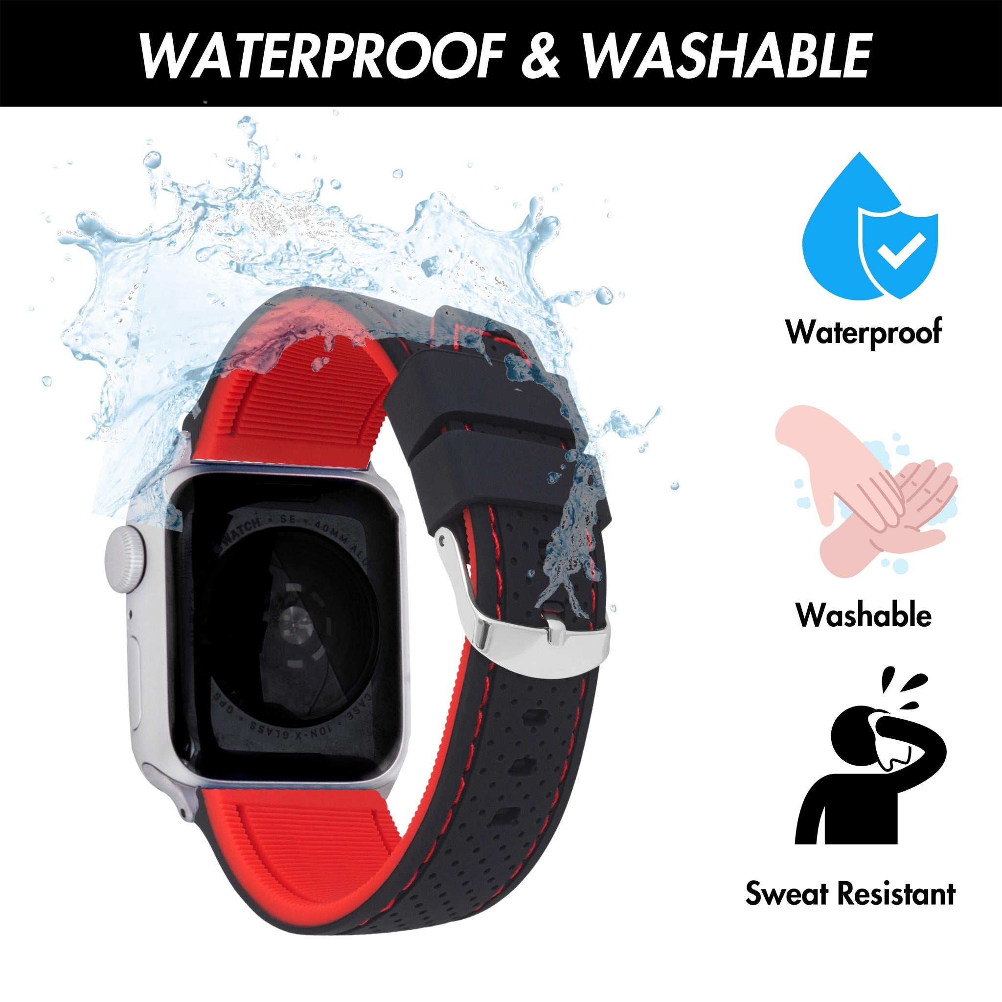 Bandini Silicone Racing Rally Watch Band for Apple Watch