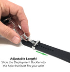 Bandini Silicone Watch Band for Apple Watch - Deployment Clasp