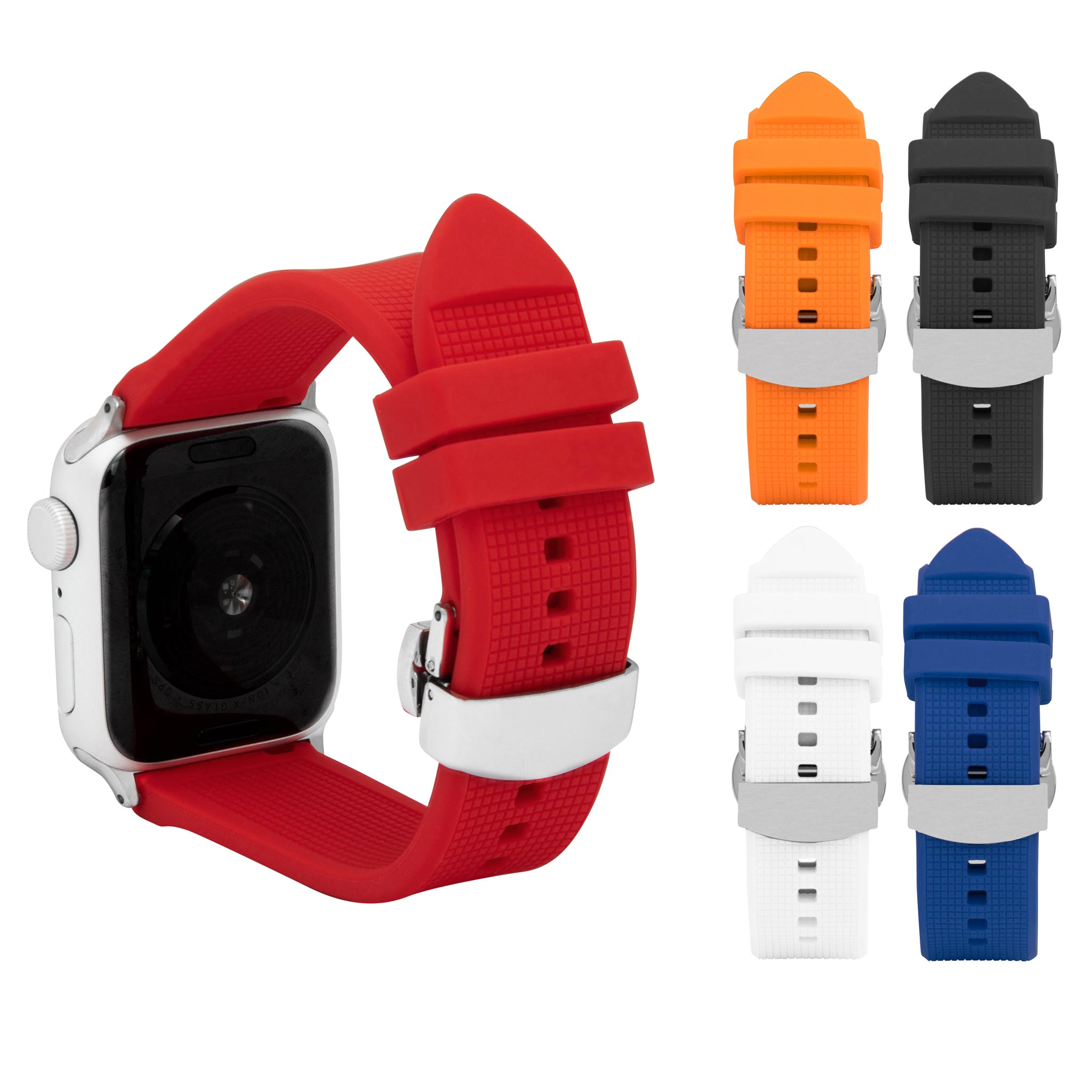 Bandini Silicone Watch Band for Apple Watch - Deployment Clasp