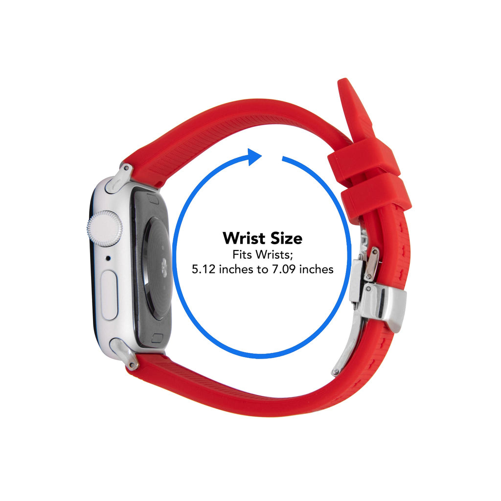 Bandini Silicone Watch Band for Apple Watch - Deployment Clasp