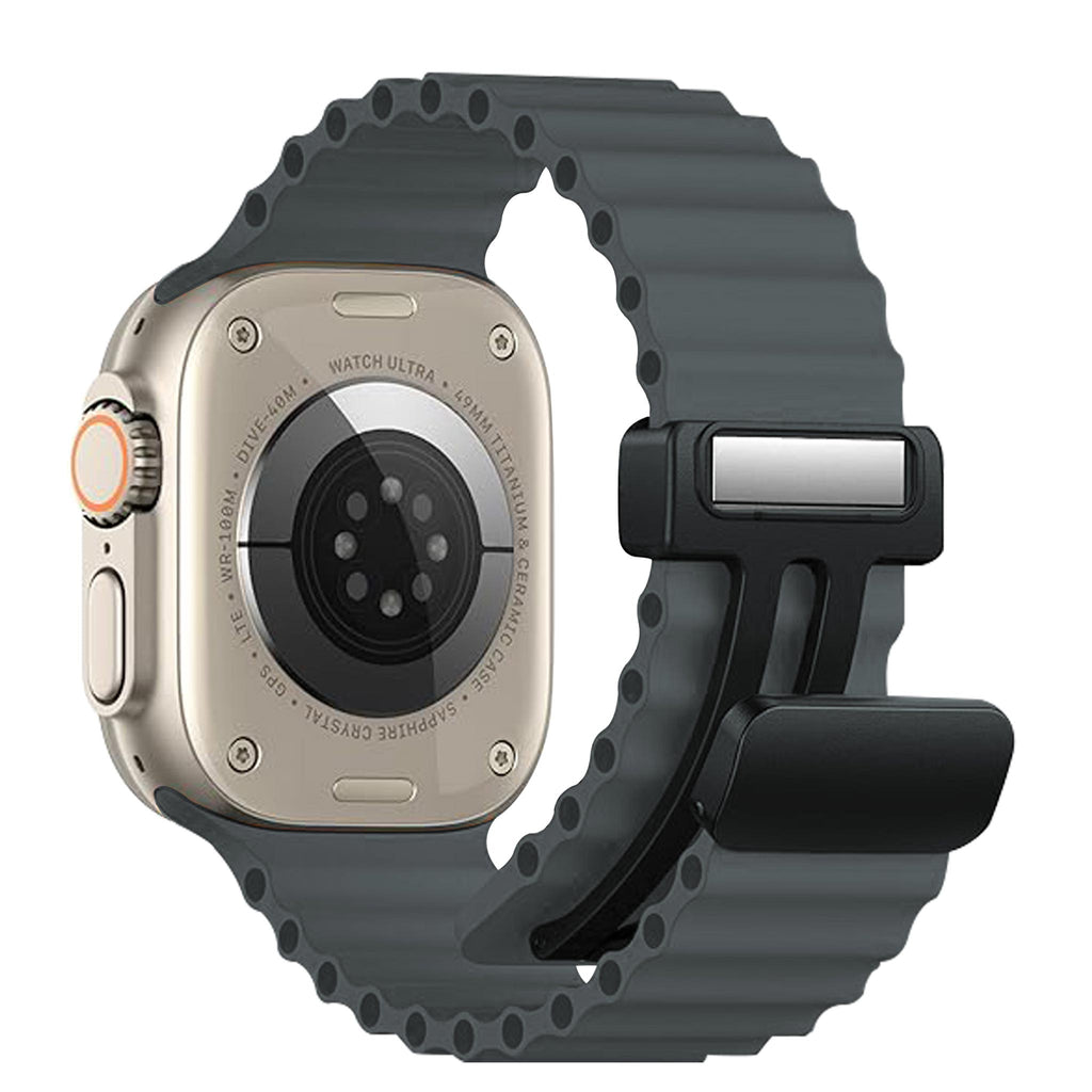 Bandini Silicone Watch Band for Apple Watch with Magnetic Clasp - Ocean Ripple